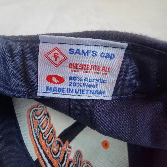 Chicago Bears Sams Cap Wool Blend One Size Baseball Hat Cap Blue Orange - Picture 5 of 6